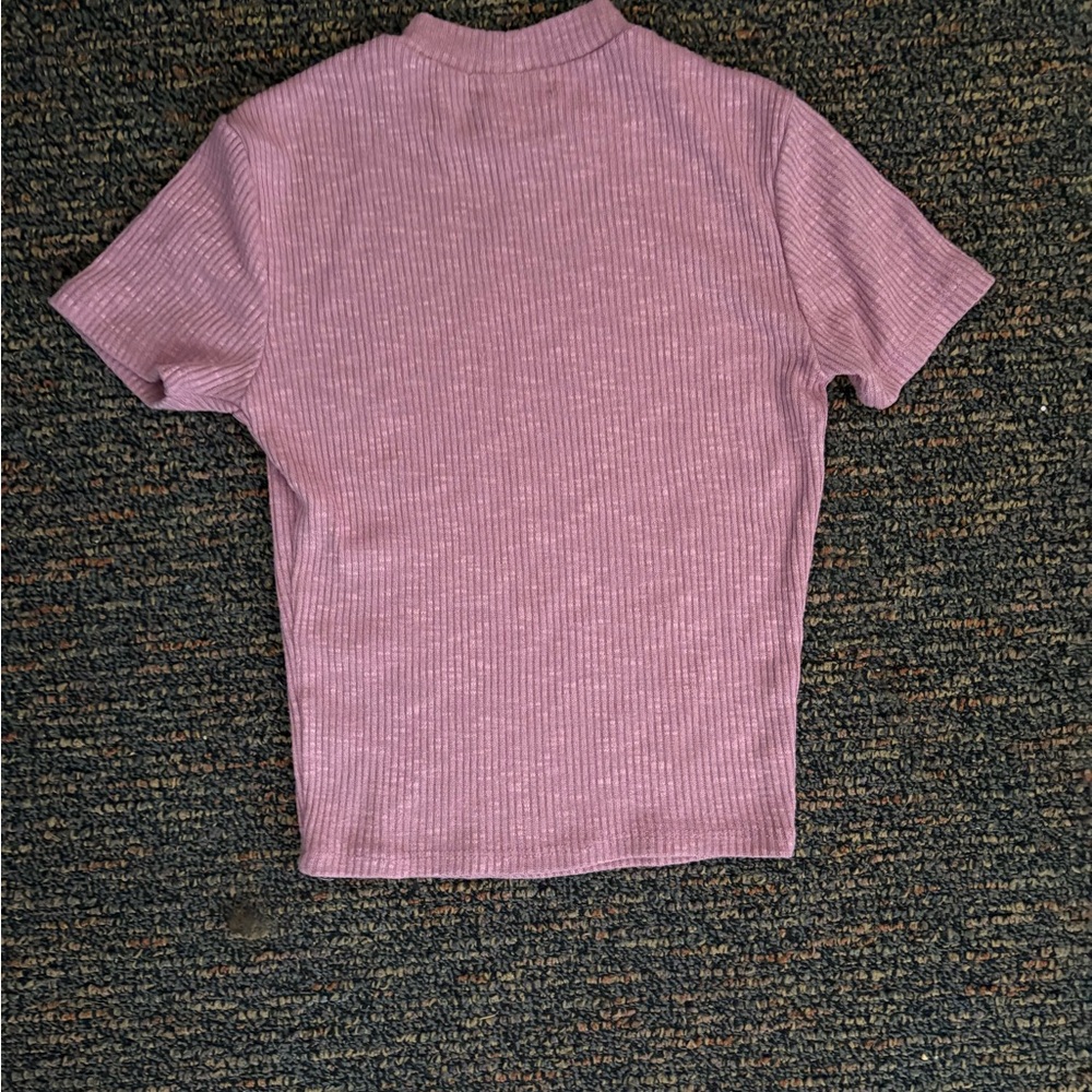 Pink Ribbed Women's Top - Picture 4 of 6